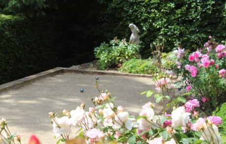 Petanque court rose garden design