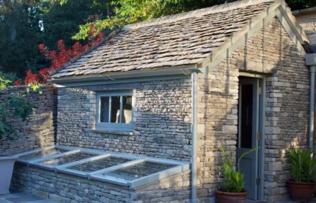 Potting shed with cold frames