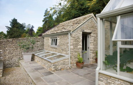 Potting shed with cold frames - private residence Gloucestershire