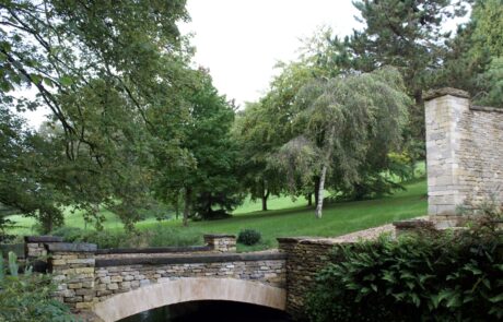 garden design and Drystone Bridge in The Cotswolds